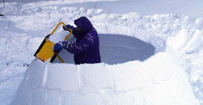 igloo tool for snow shelter building and winter survival