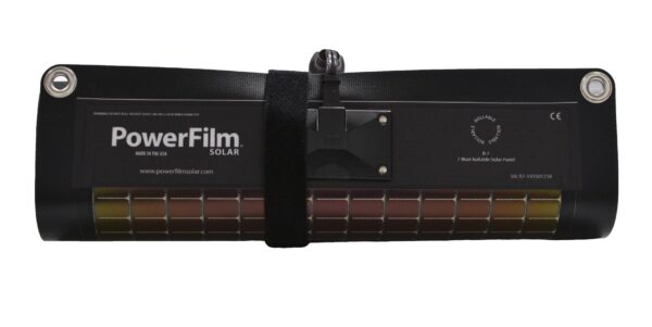 Powerfilm R-7 7W rollable solar panel rolled