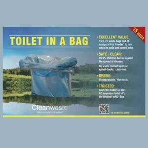 Toilet-In-A-Bag (15 pack) camping toilet