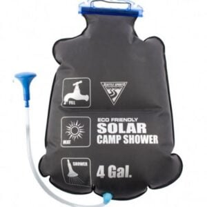 solar heated camp shower 16l