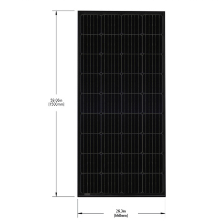 go power 190w black solar panel