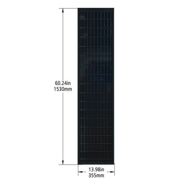 100W slim narrow frame solar panel by go power GP-PV-100-SM-BF