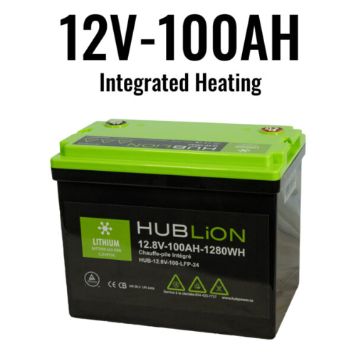 HUB 12v 100Ah heated Lithium battery
