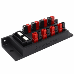 Powerwerx PD-50 PowerHub Distribution Block, SB50 input and 8 outputs for 15/30/45A Powerpole Connectors