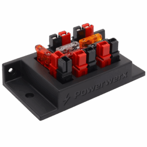 Powerwerx PD-5F PowerHub Fused Distribution Block 5 Positions, for 15/30/45A Powerpole Connectors