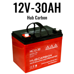 HUB HC12-30 lead-carbon AGM battery